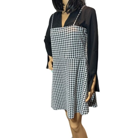 (5 for $25) H&M Black & White Gingham Jumper Size 12 - Picture 1 of 5